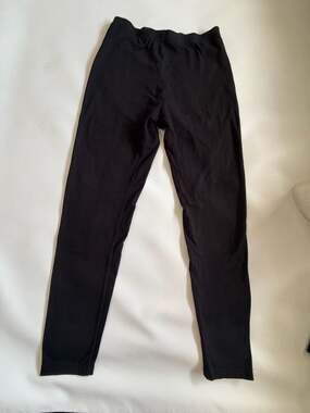 Just Be Black Leggings L High Waist Stretch Basic Minimal Y2K Athleisure